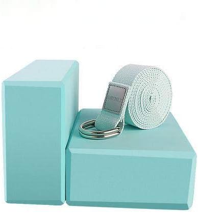 Yoga Block Set（2 Pack Yoga Blocks & 1 Yoga Strap） High Density Foam Lightweight Soft for Yoga/Pilates/Meditation，Yoga Professional and Beginner,Yoga Blocks to Aid Balance and Flexibility