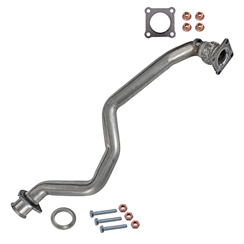 BESTPRICE 1x Tubo de escape con material de montaje Compatible con SEAT LEÓN (1M1), TOLEDO II (1M2), SKODA OCTAVIA 1 (1U2), VW BORA I (1J2), BORA Variant (1J6), GOLF 4 (1J1)