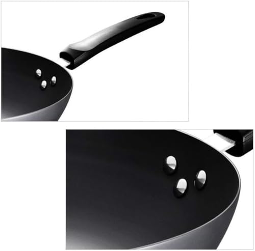 Wok Sartén de Hierro Fundido con Tapa de Vidrio 32cm miniatura 3