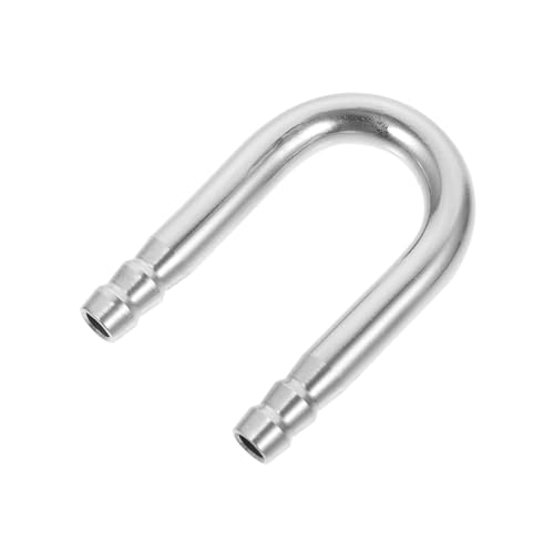 LIOOBO 1個 Uジョイント 水槽用ジョイント U字型コネクタ 水槽アクセサリー 水族館の酸素ポンプジョイント 水槽エルボー 酸素ポンプu字ジョイント 水槽の供給 Silver ステンレス鋼