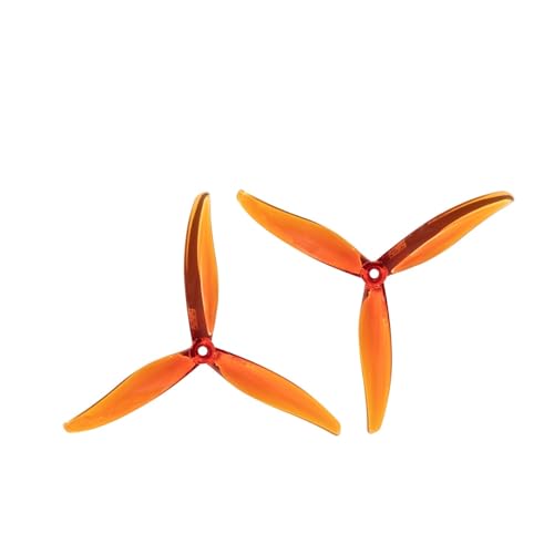 Hélice 7043 tripale drone FPV freestyle UAV propulsion haute endurance pas 4.3 orange