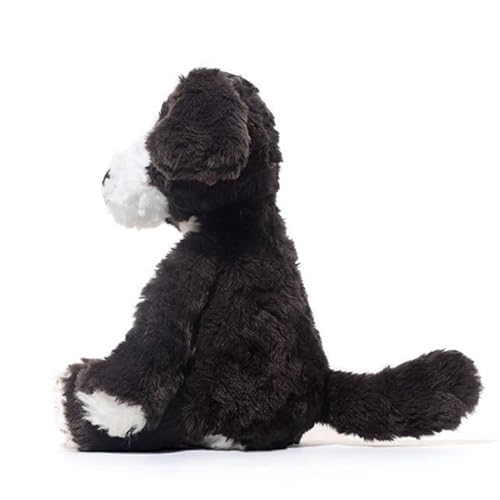 Border Collie Hund Kuscheltier Schwarz Weiß Hund Stofftier Realistisches Kuscheltier Border Collie Kuschelbares Welpe Plüsch Hundespielspielzeug für Kinder Kinder Mädchen Familie Freunde