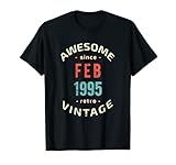 Photo Gallery awesome since february 1995 - retro - vintage 1995 birthday maglietta Photo Gallery awesome since february 1995 - retro - vintage 1995 birthday maglietta