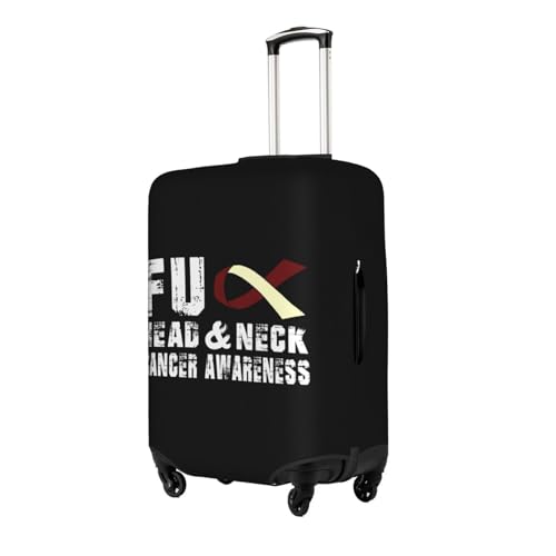 Travel Luggage Cover Fuck Head & Neck Cancer Awareness Fashion Washable Baggage Suitcase Protector Fit For Luggage X-Large2