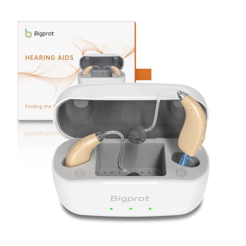 Rechargeable Hearing Aids for Seniors, OTC Hearing Aids with Digital Chips, Smart Noise Reduction, Comfortable and Invisible Wearing, Drying Function, 120H Case Capacity, 4 Scene Modes
