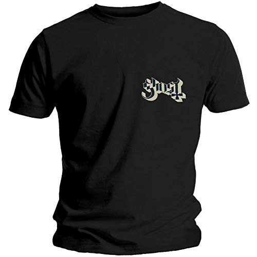 Ghost Pocket Logo Official Tee T-Shirt Mens Unisex (Medium) Black