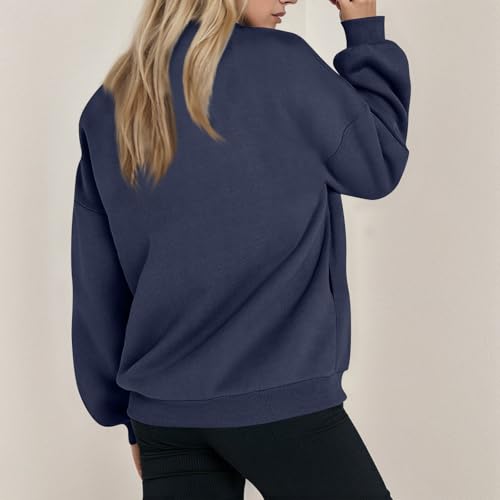 Oversized Zip Up Sweatshirt Women Fleece Bomber Zip Up Jacket Casual Teen Girls Athletic Sweat Jackets with Pockets4