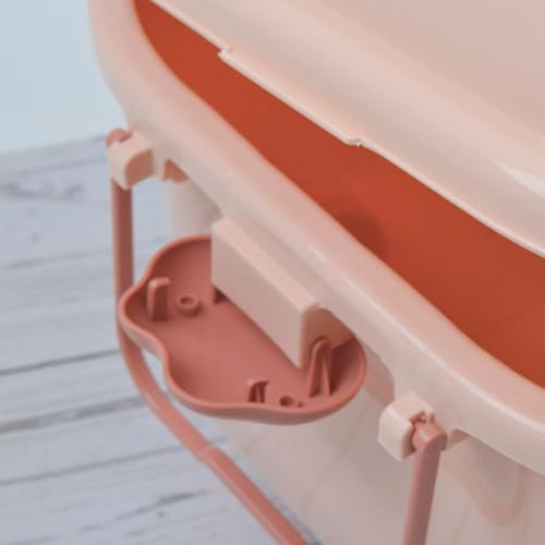Image of Baby Bucket Multipurpose Storage Box with Wheels | Children's Toy Storage Box | Pulley Plastic Case Storage Container-(29.5 x 23 x 20.2 cm)-(White-8Ltr)