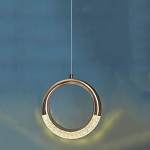 Anneau de lumière suspendu au plafond doré LED NAMFHZW pour grand salon