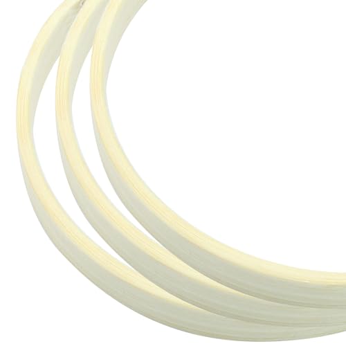 Image of Hitefu 6 Packs 4 Inch Bamboo Floral Hoop Rings(10cm) | Small Wooden Embroidery Hoops, For Crafts, Dream Catcher, Wedding Wreath