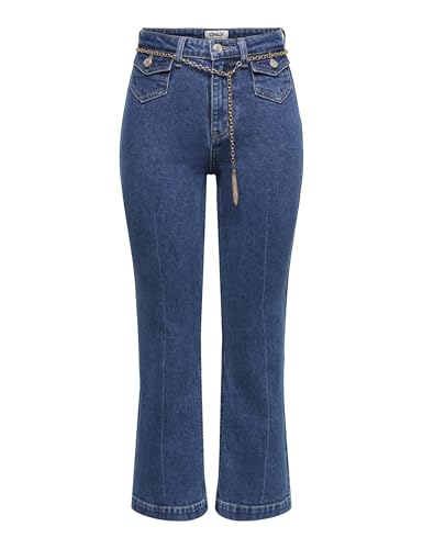 Jeans ONLY Onlemily denim femme taille haute coupe flare cropped Mae