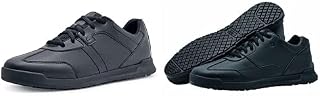 Shoes for Crews Freestyle II, Shoes for Men with Slip Resistant Outsole and Trip Protection, Water Repellent Men's Trainers, Vegan Black