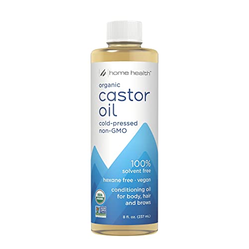 Home Health Castor Oil – 8 fl oz – Conditioning Oil for Body, Skin & Brows – Non-GMO, USDA-Certified Organic – Cold Pressed – Solvent & Hexane Free