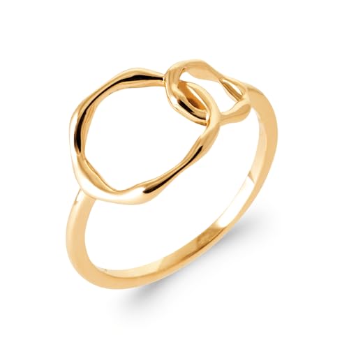 Bague en Plaqué Or avec Sachet Cadeau Offert, Idée Bijou Mode Femme