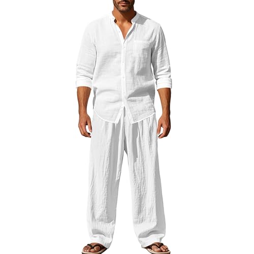 Costume doux homme vacances en lin contre la chaleur estivale