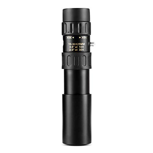 Telescopio portátil 10-30x monocular zoom negro metal miniatura 1
