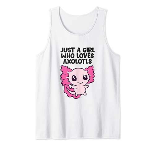 Just a Girl Who Loves Axolotls Tank Top, Men, Heather Grey, Medium