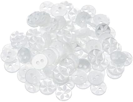 50 x Star Baby Buttons - 11mm, 14mm or 17mm - Pink Blue,Pale Pink, Yellow, Mint, White, Lilac, Cream - Simply Sew Crafty™ (White, 17mm)