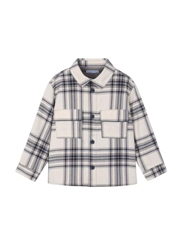 Mayoral Checked Overshirt for Boys Grey