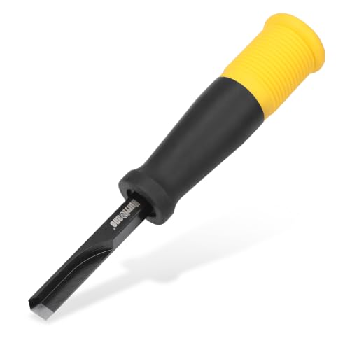 Image of HURRICANE 8mm Corner Chisel, 90 Square Mortise Chisel for Door Hinges, Strike Plates & Cabinetry, Right Angle Wood Chisel with Metal Strike Cap & Ergonomic Grip