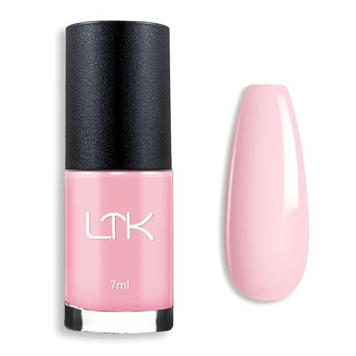 Esmalte de uñas rosa de secado rápido, esmalte de uñas de larga duración a base de agua, no tóxico, color rosa brillante con acabado cremoso para manicura en casa o como regalo para mujeres (rosa)