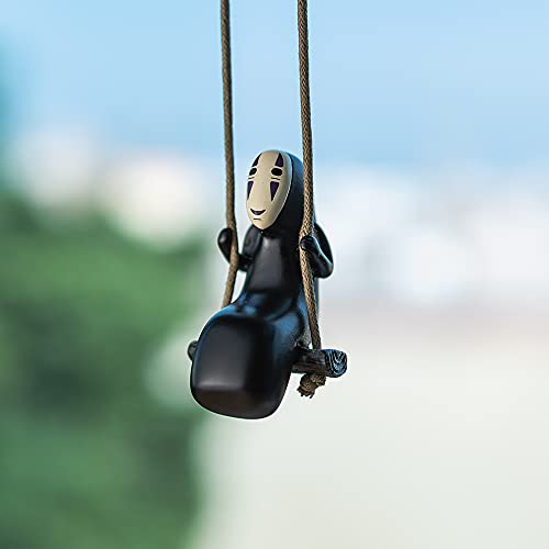 （2PCS） Anime Car Accessories of Spirited Away No Face Man Pendant Car Rearview Mirror Accessories Birthday Gift Polyresin Car Decorations Accessories Romantic Gift for Boyfriend Or Girlfriend - Thumbnail 7