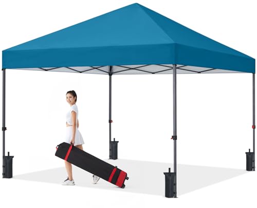 COOSHADE Durable Easy Pop Up Canopy Tent 10x10Ft, Turquiose
