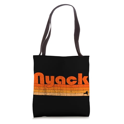Nyack, New York Retro 80s Style Tote Bag