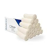 Briutcare 100% Real Cotton Gauze Rolls + Free Medical Tape | 24 Units Pack | Individually Packaged Gauze Wrap | 4 Inch x 4 Yards | For First Aid Kit or Medical Supplies