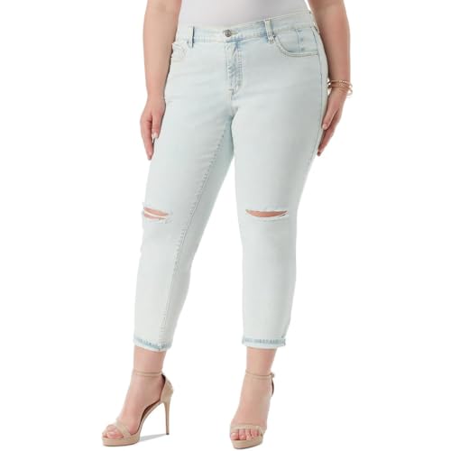 Jessica Simpson Womens Mika Best Friend Relaxed Fit Jeans, Enlighten, 22 Plus