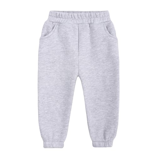 Fleece Boys Sweatpants Fall Winter Casual Athletic Elastic Waist Jogger Pants Pull-on Trousers with Pockets