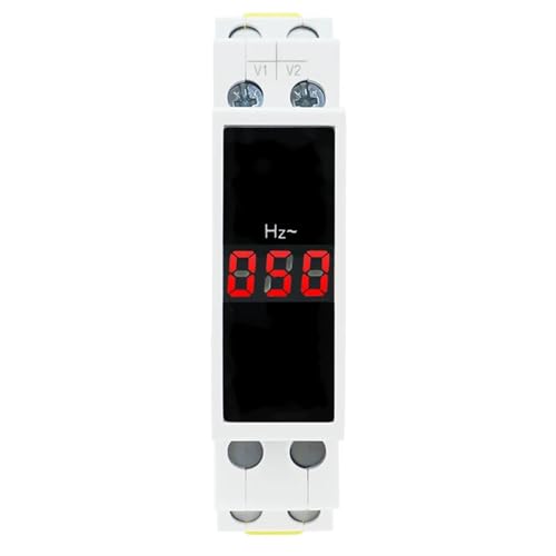 Compteur modulaire monophasé rail DIN 18mm avec indicateur LED et testeur numérique 1-99 Hz