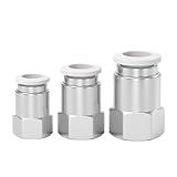 1/10/20PCS PCF Pneumatic Fitting 1 4 Inch Nickel Plated Brass Air Quick Connector for Compressor System Industrial Standard​(PCF12-01,10 PCS)