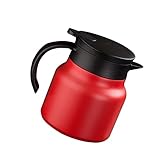 ELAYARD 1Stück Tragbarer Wasserkessel Isolierte Thermoskanne Rot für Zuhause und Büro Hält Getränke Warm oder Langlebig und Vielseitig Einsetzbar