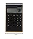 Estink Tischrechner mit Dual-Solar- und Batteriebetrieb und LCD-Display, Schlanker und Tragbarer Taschenrechner für Schule, Büro, Familie, 114 X 190 X 37 Mm (Schwarz)