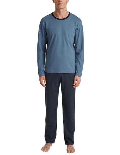 CALIDA Relax Essentials Pyjama, lang Herren, aus 100%...