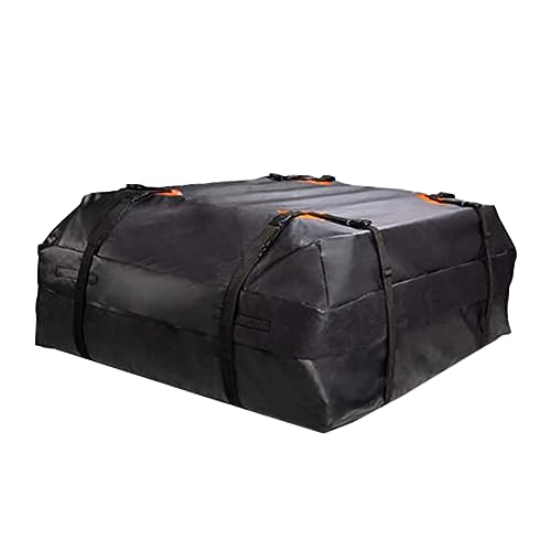 Parliky 1Pc Vehicle Roof Cargo Carrier Bag Durable Storage Pouch Capacity Rooftop Bag for Cars with Without Roof Rack Easy Installation Reliable