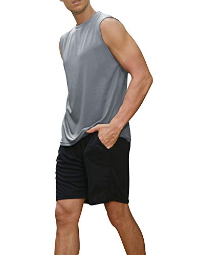 COOFANDY Men Sport Sets Fitness Training Tank Top and Workout Joggers Shorts