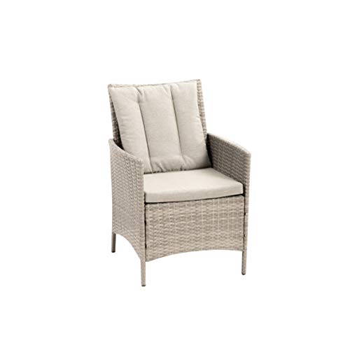 greemotion Lounge-Set Wien, Gartenmöbel-Set aus Polyrattan, inklusive Kissen, Grau, Mittel – Bild 6