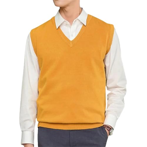 Generic Men Simple Classic V-Neck Sleeveless Sweater Men CASHMERE Vest Handsome Waistcoat Pullover