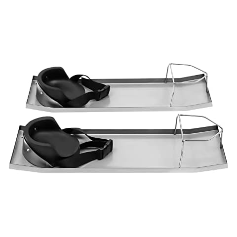 Futchoy 30'' x 8'' Kneeler Board Stainless Steel Kneedboards Concrete Sliders Pair Moving Sliders w/Concrete Knee Pads & Board Straps for Concrete Finishing Cover