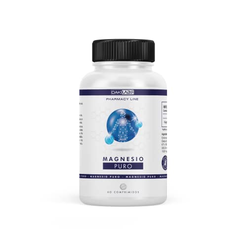 Magnesio Esencial | Oxido de Magnesio Puro | Disminuye el cansancio y la fatiga | Fortalece el sistema muscular y óseo | Magnesio 100% natural y Bioasimilado | Dosis eficaz | 60 comprimidos Cover