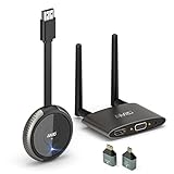 AIMIBO ワイヤレスHDMI 無線 送受信機 HDMI+VGA同時出力 50m安定転送距離 2.4G/ 5G 映像音声同期出力 PC/Mac/Windowテレビ//カメラ/監視カメラなど対応 【技適マーク取得済み】