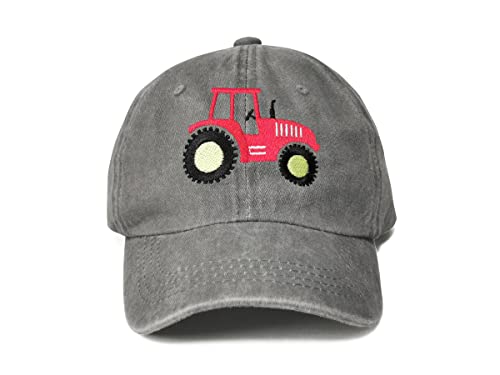 Image of Hepandy Embroidered Farm Tractor Hats for Boys Girls