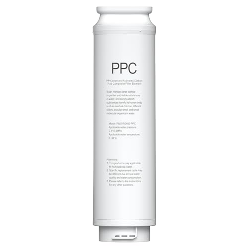 Reinmoson (RMS-WP-RO400-PPC) PPC Filter Replacement for RMS-WP-RO400 Reverse Osmosis System 12 Months Service Life