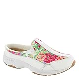 Easy Spirit Women's Traveltime703 Mule, White-Bloom-Multi, 8 Wide