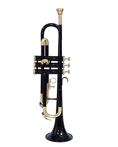 Sai Musical Trumpet Bb Black With Case Mouthpiece Nicely Tuned Instrument For Beginner Student Professional #TOP2