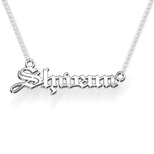 Image of Shivani Cursive Gold & Silver Name Pendant Necklace, Best Jewelry Gift for Girls.