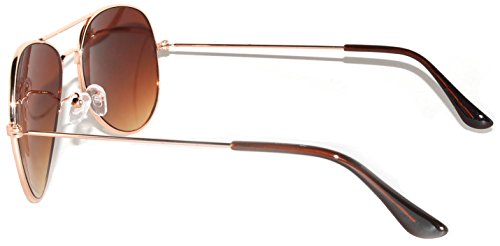 Classic Aviator Style Sunglasses Gold Frame with Amber Lens Men2