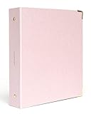 russell+hazel Bookcloth Mini 3 Ring Binder, Peony, 8” by 9”